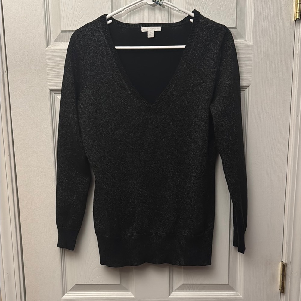 Black V-Neck Sweater